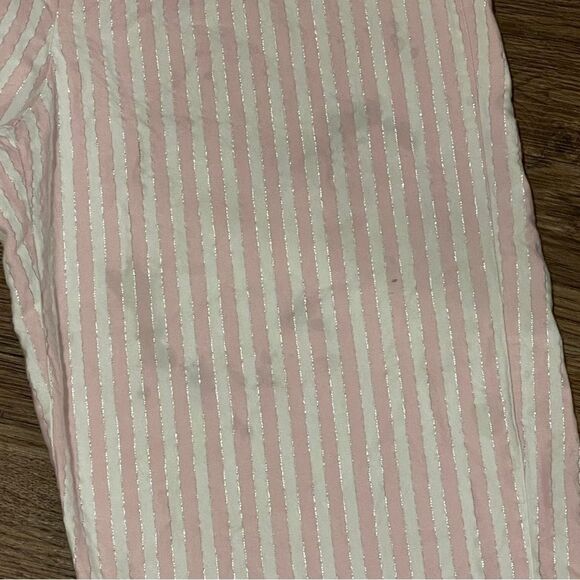 Victoria’s Secret Striped Long Sleeve Pants Pajama Set Pink White Silver Medium - Picture 8 of 15